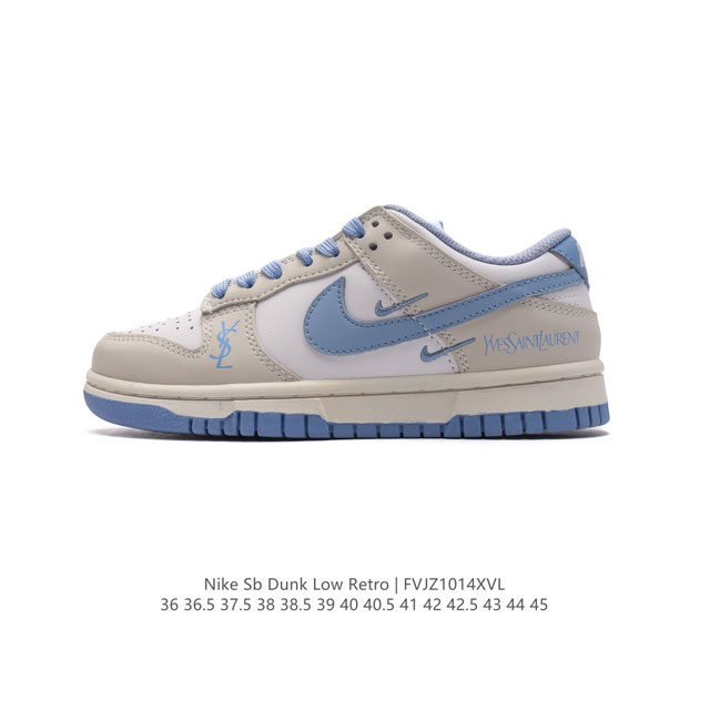 公司级 耐克 Nike Dunk Low Retro 运动鞋复古板鞋。Ysl联名 作为 80 年代经典篮球鞋款，起初专为硬木球场打造，后来成为席卷街头的时尚标杆