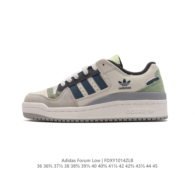 Adidas 阿迪达斯 三叶草 Forum Low 男女运动鞋 摩登演绎篮球风的经典鞋。英文的“Forum”，是进行表达的场所，在这里，可以释放自己的热情，阐述