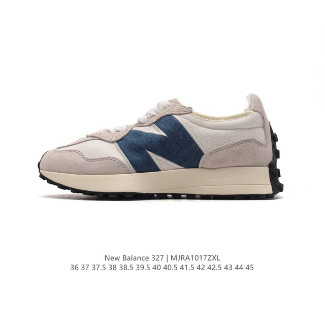 真标 NB 新百伦 New Balance 327系列复古休闲运动慢跑鞋时尚男女运动鞋 以更纯粹的复古风格设计打造的全新造型 侧身还以解构设计，将 N 字标志以