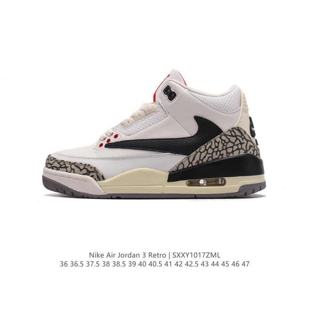 特价公司级 头层皮 耐克 乔丹 AJ3 耐克 Nike Air Jordan 3 Retro SE 乔3 复刻篮球鞋 乔丹3代 三代 男女子运动鞋，作为 AJ