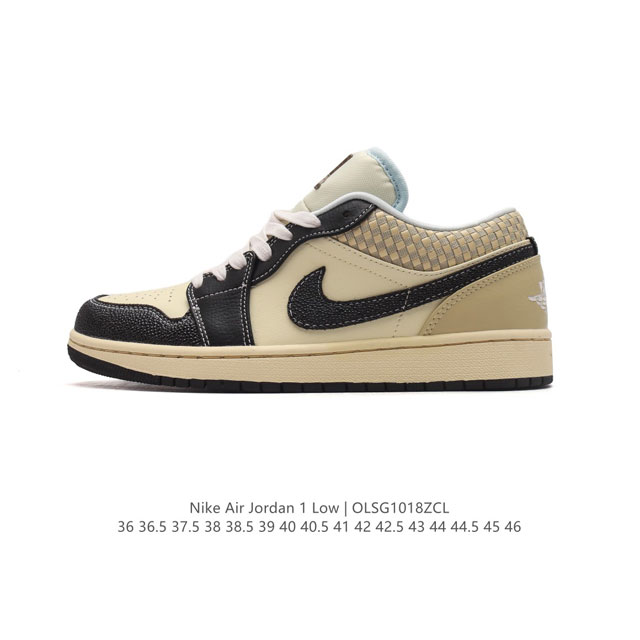 公司级 耐克 乔丹Air Jordan 1 Low AJ1 乔1 乔丹1代aj1 低帮复古文化休闲运动篮球鞋。从1985 年面世的元年款汲取设计灵感，采用简洁大