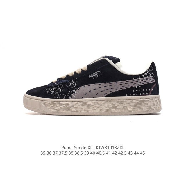 彪马PUMA SUEDE XL 低帮复古轻便透气防滑减震休闲鞋 小白鞋 厚底增高运动板鞋 类型：男女鞋 尺码: 35-45含半码 货号：398708-01 编码