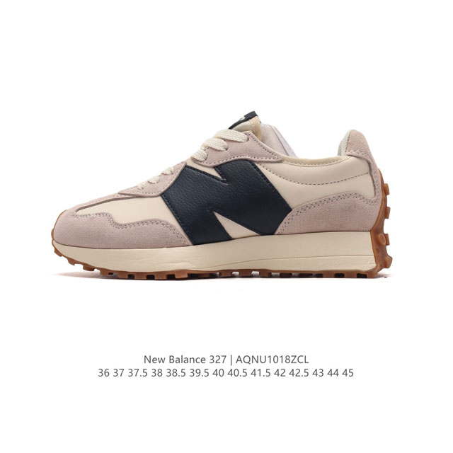 真标 NB 新百伦 New Balance 327系列复古休闲运动慢跑鞋时尚男女运动鞋 以更纯粹的复古风格设计打造的全新造型 侧身还以解构设计，将 N 字标志以