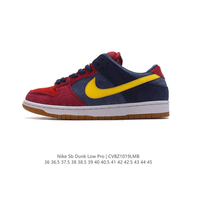 耐克 Nike Sb Dunk Low Pro 女款运动鞋复古板鞋，尽情迈步，彰显个性风采。采用柔软皮革鞋面，经久耐穿，塑就如元年款 Dunk 般的复古质感。鞋