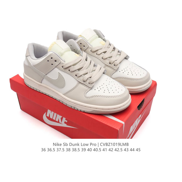 耐克 Nike Sb Dunk Low Pro 女款运动鞋复古板鞋，尽情迈步，彰显个性风采。采用柔软皮革鞋面，经久耐穿，塑就如元年款 Dunk 般的复古质感。鞋