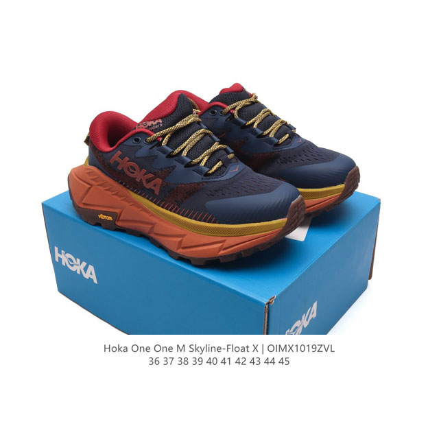 霍卡 HOKA ONE ONE 大地飞越 Skyline Float X 系列 网面透气 防滑轻便厚底跑步鞋天际线X老爹鞋，户外缓震越野徒步鞋 缓冲性为各种阶段