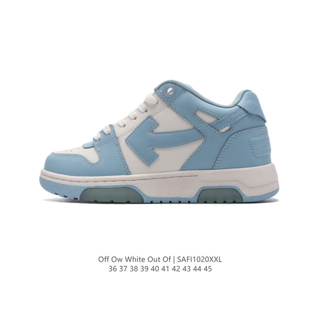 公司级 当红美潮,设计师独立品牌Off-White c o Virgil Abloh Out Of Office Low-top Leather OW联名 箭头