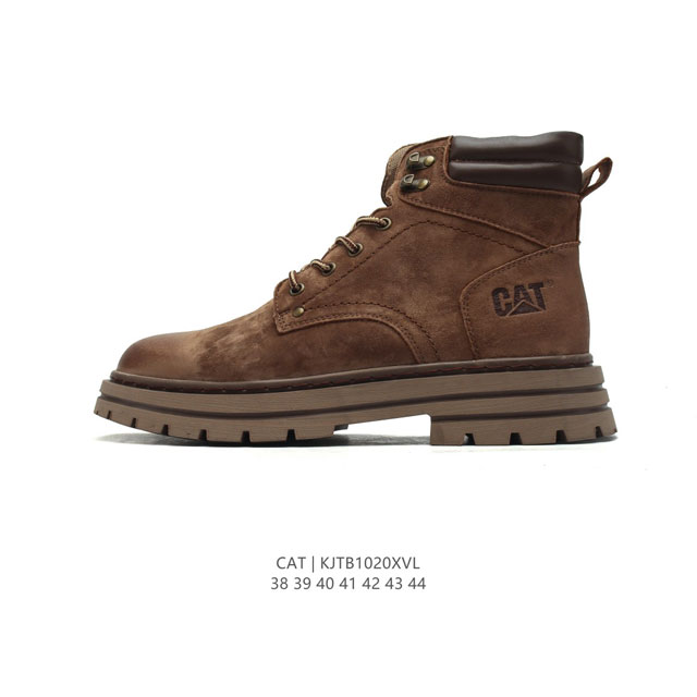 公司级 CAT FOOTWEAR CAT 卡特工装 休闲复古男款鞋系列靴子 中高帮马丁靴 新款潮板鞋 专治各种不帅 鞋身轻便 舒适性相当不错 橡胶大底 上身随意