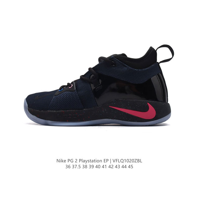 公司级 耐克 Nike PG 2 Playstation 保罗乔治二代篮球鞋PG2的设计让双脚与地面之间几乎只有 Zoom Air，脚部和 Zoom Air 气