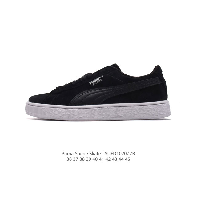 PUMA彪马SUEDE XL SKATE男女鞋复古休闲鞋运动厚底增高板鞋1整双鞋整体是亮色鞋身和大号LOGO以及白色鞋底。鞋身材质是绒面的看起来质感不错。烫金的