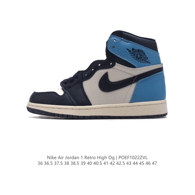 公司级 耐克 男女同款运动板鞋 Nike Air Jordan 1 Retro High OG 乔丹一代aj1 乔1 AJ1 篮球鞋复刻运动鞋。皮面高帮板鞋的设