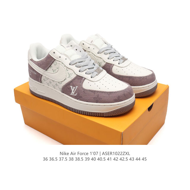 新款 AF1耐克 Nike Air Force 1 ‘07 Low 空军一号 路易威登联名气垫厚底增高百搭运动板鞋 原楦头原纸板 小白鞋 打造纯正空军版型，专注