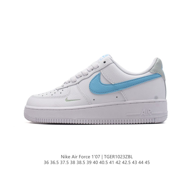 耐克 Nike Air Force 1 '07 Low 空军一号含气垫 小白鞋 低帮百搭厚底增高休闲运动板鞋。柔软、弹性十足的缓震性能和出色的中底设计，横跨复古