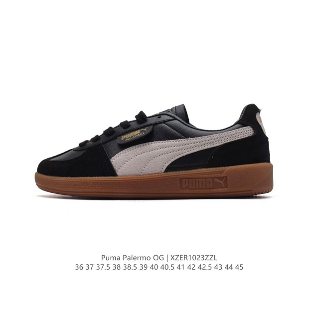 彪马PUMA Palermo OG 防滑耐磨低帮德训板鞋 男女运动鞋，ARMY TRAINER OG休闲鞋沿用德训鞋经典外观 鞋身和鞋舌分别添加了品牌标志性 L