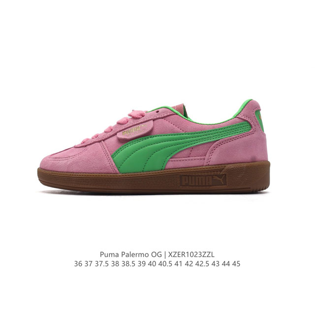 彪马PUMA Palermo OG 防滑耐磨低帮德训板鞋 男女运动鞋，ARMY TRAINER OG休闲鞋沿用德训鞋经典外观 鞋身和鞋舌分别添加了品牌标志性 L