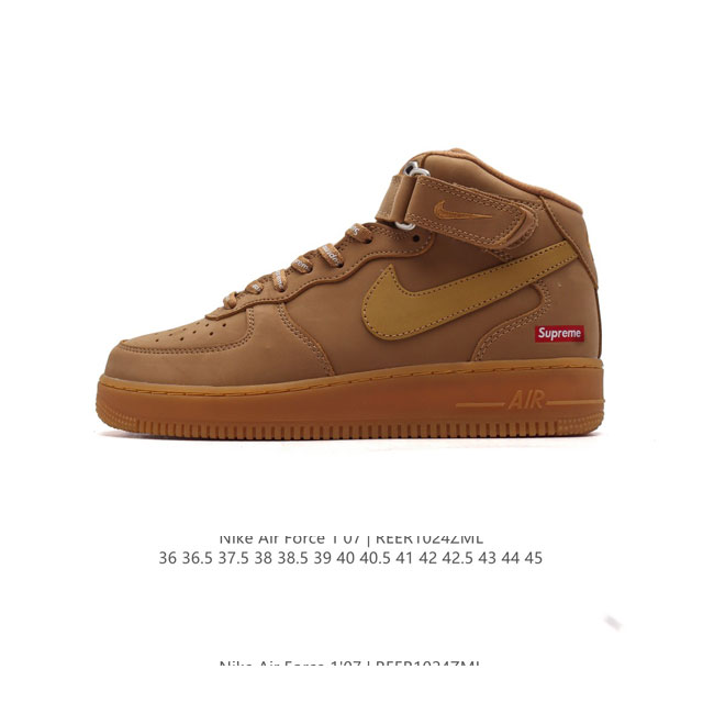 公司级 新款中帮 魔术贴 AF1耐克 Nike Air Force 1 ‘07 Low 空军一号 气垫厚底增高百搭运动板鞋 原楦头原纸板 打造纯正空军版型，专注