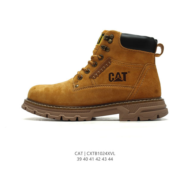 公司级 CAT FOOTWEAR CAT 卡特工装 休闲复古男款鞋系列靴子 中高帮马丁靴 新款潮板鞋 专治各种不帅 鞋身轻便 舒适性相当不错 橡胶大底 上身随意