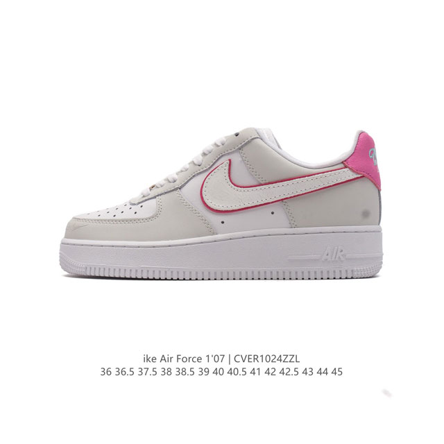 耐克 Nike Air Force 1 '07 Low 空军一号含气垫 低帮百搭厚底增高休闲运动板鞋。柔软、弹性十足的缓震性能和出色的中底设计，横跨复古与现代的