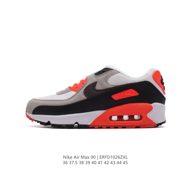 NIKE耐克运动鞋 Air max 90 健身运动跑鞋休闲鞋 复古风十足！Air Max 90 作为 Nike 旗下最经典的鞋型之一，凭借着百搭的造型，获得众多