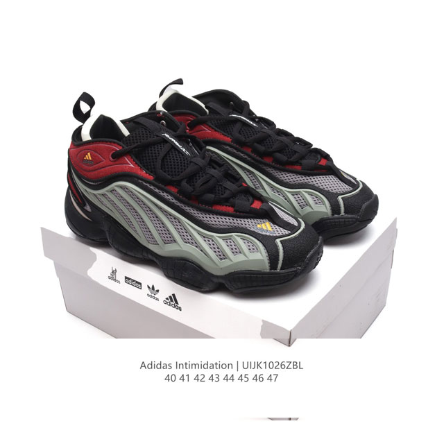 公司级 阿迪达斯 ADIDAS Intimidation Shoes 经典运动鞋 厚底增高老爹跑步鞋 这款Intimidation经典篮球鞋,灵感源自训练装备,