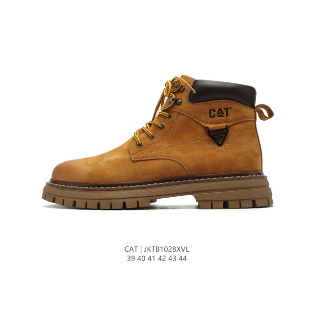 公司级 CAT FOOTWEAR CAT 卡特工装 休闲复古男款鞋系列靴子 中高帮马丁靴 新款潮板鞋 专治各种不帅 鞋身轻便 舒适性相当不错 橡胶大底 上身随意