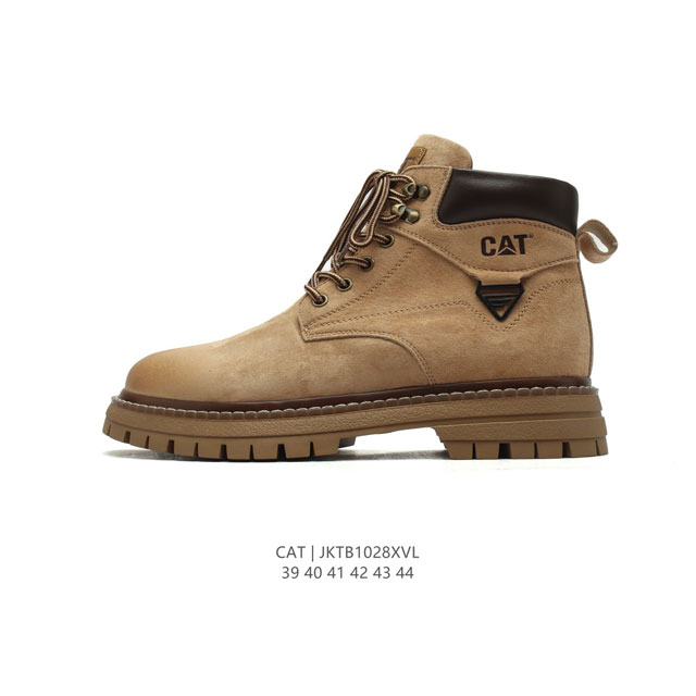 公司级 CAT FOOTWEAR CAT 卡特工装 休闲复古男款鞋系列靴子 中高帮马丁靴 新款潮板鞋 专治各种不帅 鞋身轻便 舒适性相当不错 橡胶大底 上身随意