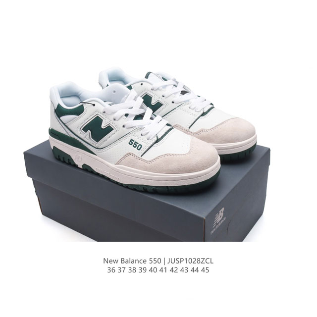 New Balance 550 新百伦 复古百搭篮球鞋时尚男女运动板鞋。首次亮相于 1989 年的 550 鞋款，延续 New Balance 标志性品牌元素，