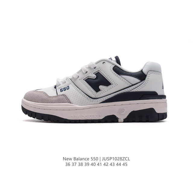 New Balance 550 新百伦 复古百搭篮球鞋时尚男女运动板鞋。首次亮相于 1989 年的 550 鞋款，延续 New Balance 标志性品牌元素，