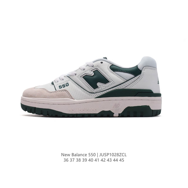 New Balance 550 新百伦 复古百搭篮球鞋时尚男女运动板鞋。首次亮相于 1989 年的 550 鞋款，延续 New Balance 标志性品牌元素，