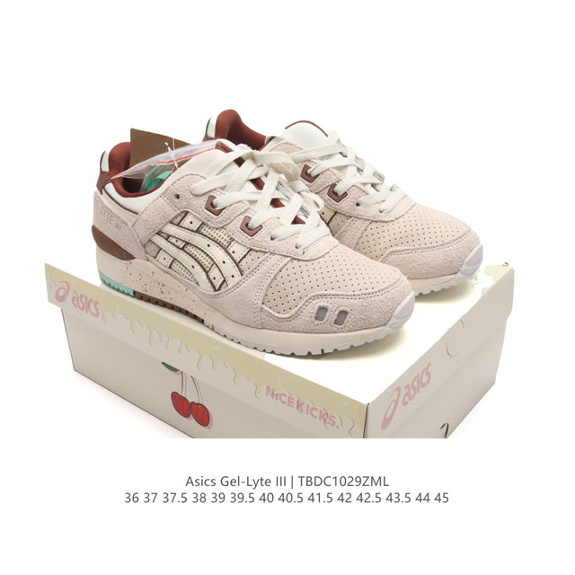 公司级 ASICS 亚瑟士 GEL-LYTE III 运动鞋 男女休闲鞋复古运动鞋轻便舒适简约复古又百搭。材质选择了大面积麂皮与网眼面料打造，保证了质感与透气性