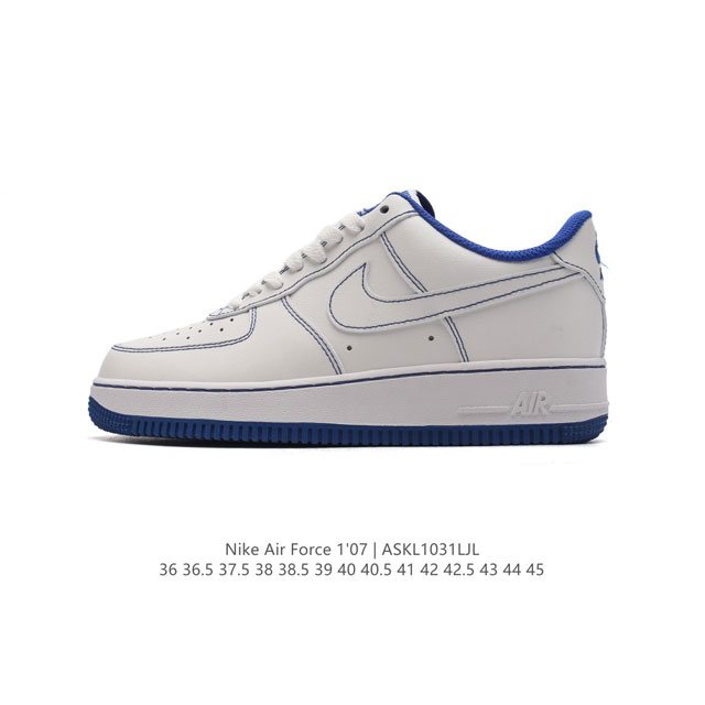 耐克 Nike Air Force 1 '07 Low 空军一号含气垫 低帮百搭厚底增高休闲运动板鞋。柔软、弹性十足的缓震性能和出色的中底设计，横跨复古与现代的