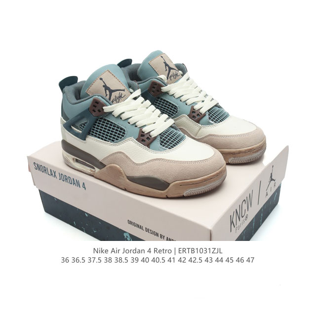 公司级 耐克 新款 Nike Air Jordan 4 Retro OG 中帮 迈克尔 乔丹AJ4代乔4 复古休闲运动文化篮球鞋。秉承轻量化的速度型篮球鞋设计思