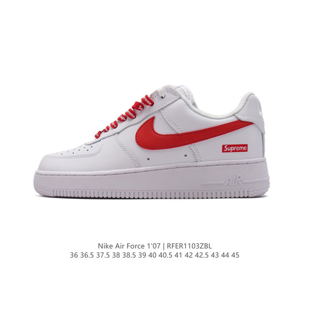 耐克 Nike Air Force 1 '07 Low 空军一号含气垫 小白鞋 低帮百搭厚底增高休闲运动板鞋。柔软、弹性十足的缓震性能和出色的中底设计，横跨复古