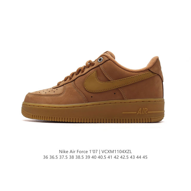 公司级 新款 头层鹿皮 AF1耐克 Nike Air Force 1 ‘07 Low 空军一号 气垫厚底增高百搭运动板鞋 原楦头原纸板 打造纯正空军版型，专注外