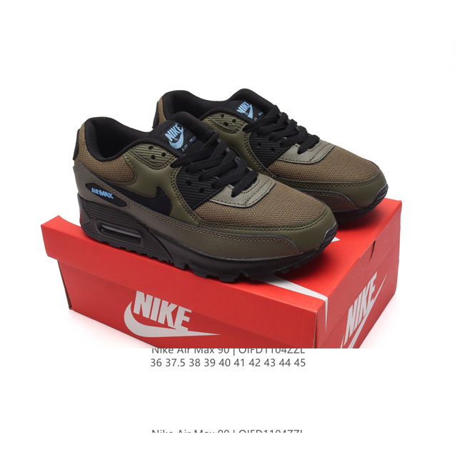 NIKE耐克运动鞋 Air max 90 健身运动跑鞋休闲鞋 复古风十足！Air Max 90 作为 Nike 旗下最经典的鞋型之一，凭借着百搭的造型，获得众多