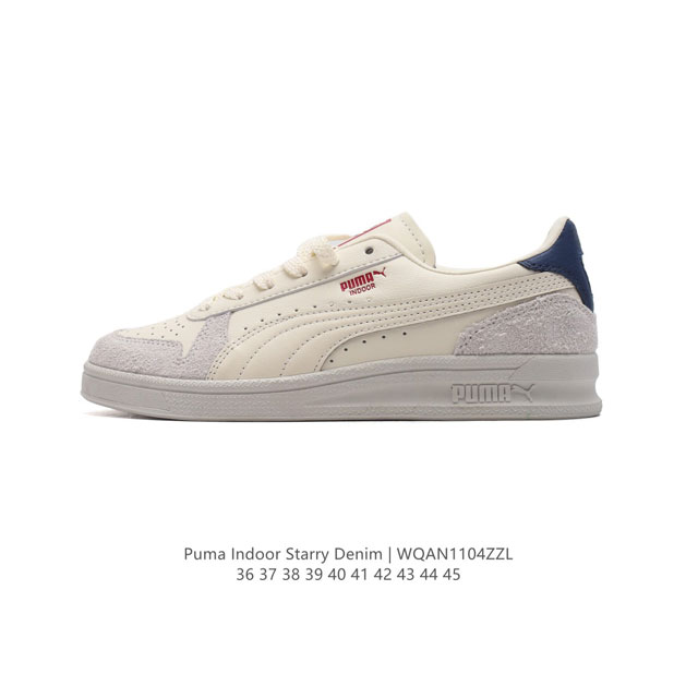 PUMA 彪马 官方正品INDOOR OG男女同款复刻经典低帮休闲轻便板鞋 彪马 PUMA Indoor Starry Denim 提供了丰富的配色和材质选择,