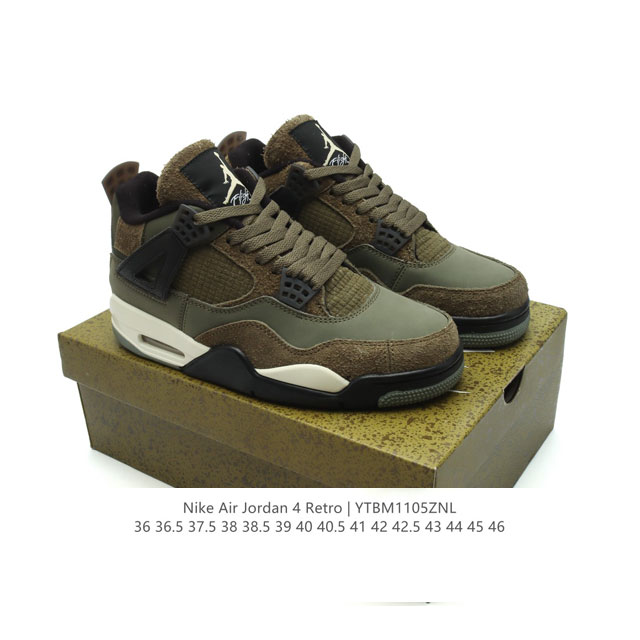 公司级 耐克 新款 Nike Air Jordan 4 Retro OG 中帮 迈克尔 乔丹AJ4代乔4 复古休闲运动文化篮球鞋。秉承轻量化的速度型篮球鞋设计思