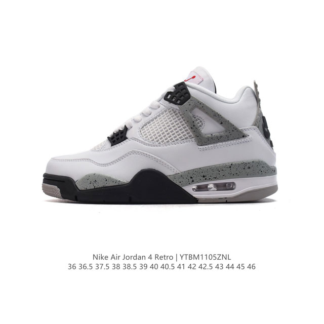 公司级 耐克 新款 Nike Air Jordan 4 Retro OG 中帮 迈克尔 乔丹AJ4代乔4 复古休闲运动文化篮球鞋。秉承轻量化的速度型篮球鞋设计思