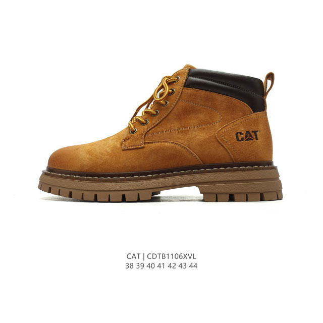 公司级 CAT FOOTWEAR CAT 卡特工装 休闲复古男款鞋系列靴子 高帮马丁靴 新款潮板鞋 专治各种不帅 鞋身轻便 舒适性相当不错 橡胶大底 上身随意搭