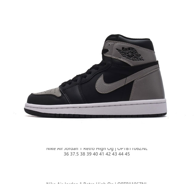 公司级 耐克 男女同款运动板鞋 Nike Air Jordan 1 Retro High OG 乔丹一代aj1 乔1 AJ1 篮球鞋复刻运动鞋。皮面高帮板鞋的设