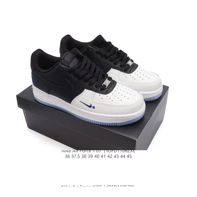 耐克 Nike Air Force 1 '07 Low 空军一号含气垫 低帮百搭厚底增高休闲运动板鞋。柔软、弹性十足的缓震性能和出色的中底设计，横跨复古与现代的