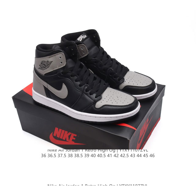 头层皮 耐克 男女同款运动板鞋 Nike Air Jordan 1 Retro High OG 乔丹一代aj1 乔1 AJ1 篮球鞋复刻运动鞋。皮面高帮板鞋的设