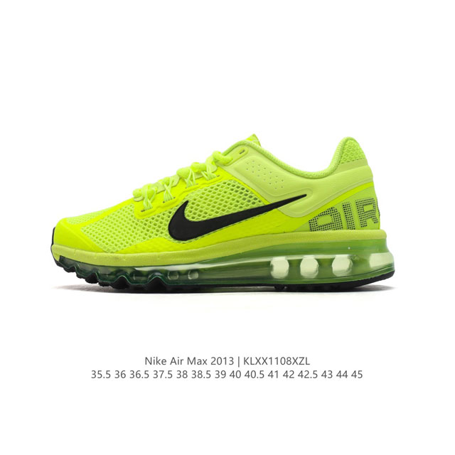 公司级 耐克 Nike Air Max 系列经典人气单品强势回归。Nike Air Max 2013 男女子气垫运动鞋 厚底增高跑步鞋，延续以往的时尚格调和运动