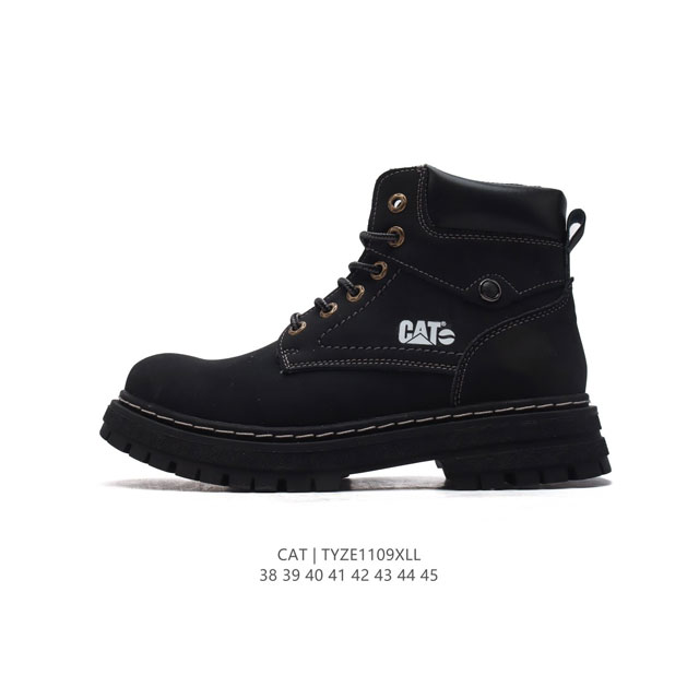 公司级 CAT FOOTWEAR CAT 卡特工装 休闲复古男款鞋系列靴子 高帮马丁靴 新款潮板鞋 专治各种不帅 鞋身轻便 舒适性相当不错 橡胶大底 上身随意搭