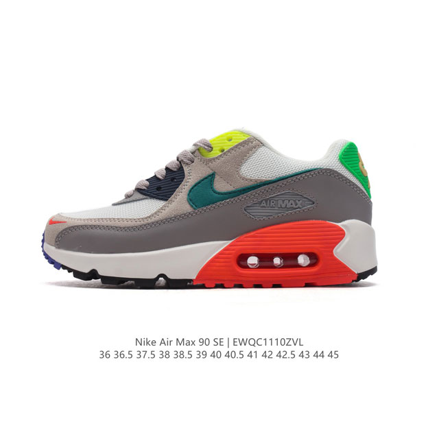 NIKE耐克运动鞋 Air max 90 健身运动跑鞋休闲鞋 复古风十足！Air Max 90 作为 Nike 旗下最经典的鞋型之一，凭借着百搭的造型，获得众多