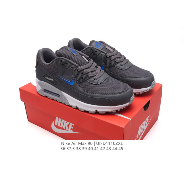 NIKE耐克运动鞋 Air max 90 健身运动跑鞋休闲鞋 复古风十足！Air Max 90 作为 Nike 旗下最经典的鞋型之一，凭借着百搭的造型，获得众多