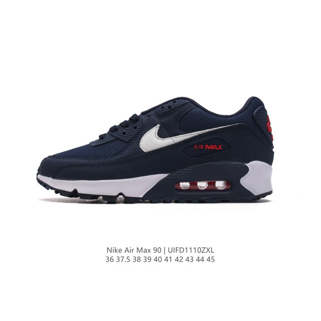 NIKE耐克运动鞋 Air max 90 健身运动跑鞋休闲鞋 复古风十足！Air Max 90 作为 Nike 旗下最经典的鞋型之一，凭借着百搭的造型，获得众多