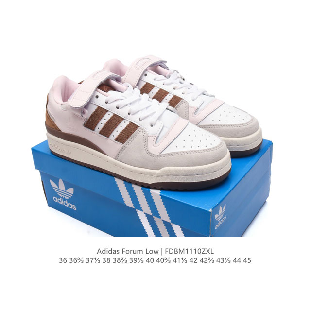 Adidas 阿迪达斯 三叶草 Forum Low 男女运动鞋 摩登演绎篮球风的经典鞋。英文的“Forum”，是进行表达的场所，在这里，可以释放自己的热情，阐述