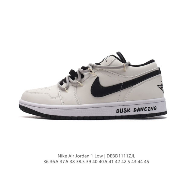 公司级 耐克 乔丹Air Jordan 1 Low AJ1 乔1 乔丹1代aj1 解构绑带 双鞋带 低帮复古文化休闲运动篮球鞋。该鞋款从 1985 年元年款汲取