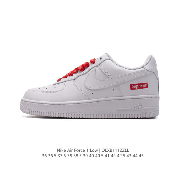 特价头层皮 耐克 Nike Air Force 1 '07 Low 空军一号含气垫 小白鞋 低帮百搭厚底增高休闲运动板鞋。柔软、弹性十足的缓震性能和出色的中底设